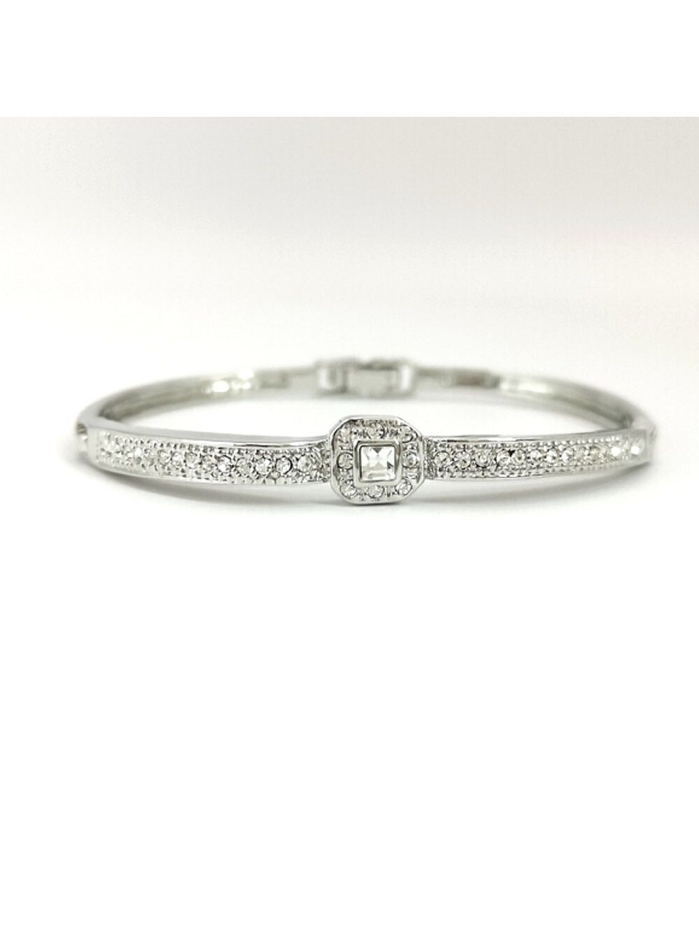 Gala bangle bracelet Silver Swarovski Crystals 🆕